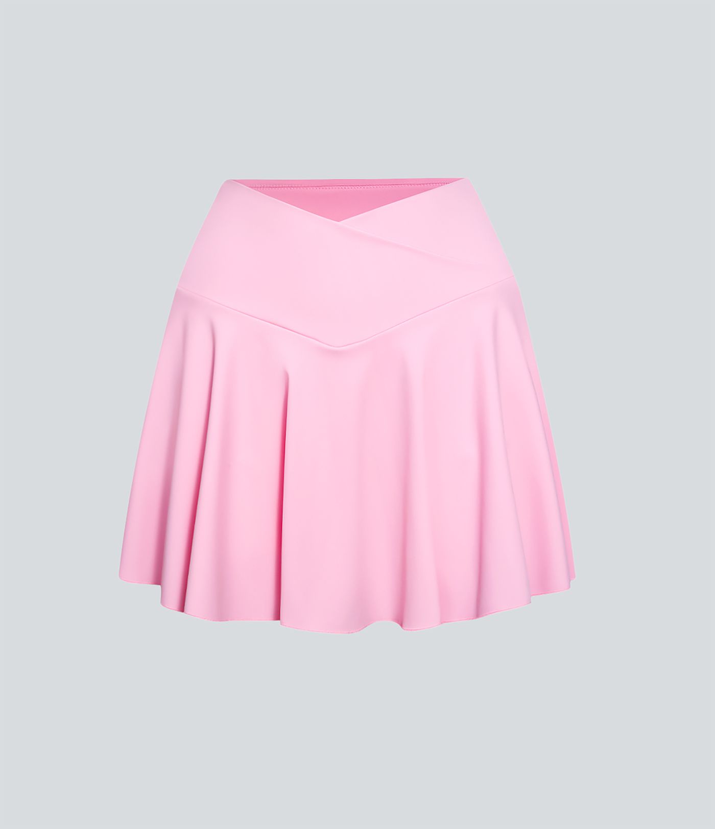 SoftlyZero™ Jupe de Tennis Aérienne Confortable Taille Haute Croisée 2-en-1 avec Poches et Protection Solaire UPF50+