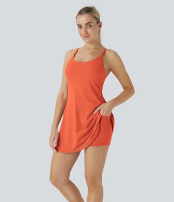 SoftlyZero™ Plush Backless Active Dress A-C Cups