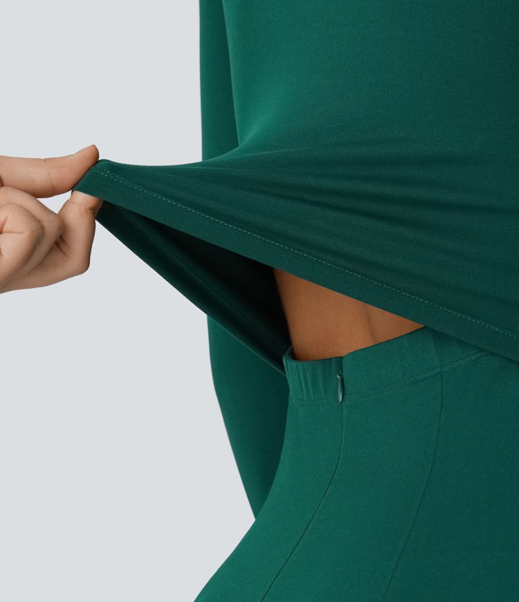 Long Sleeve Pocket Wide Leg Jumpsuit-Easy Peezy