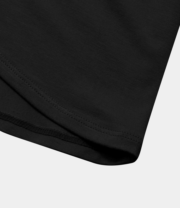 Vestido mini casual ajustado con dobladillo asimétrico fruncido y cuello redondo