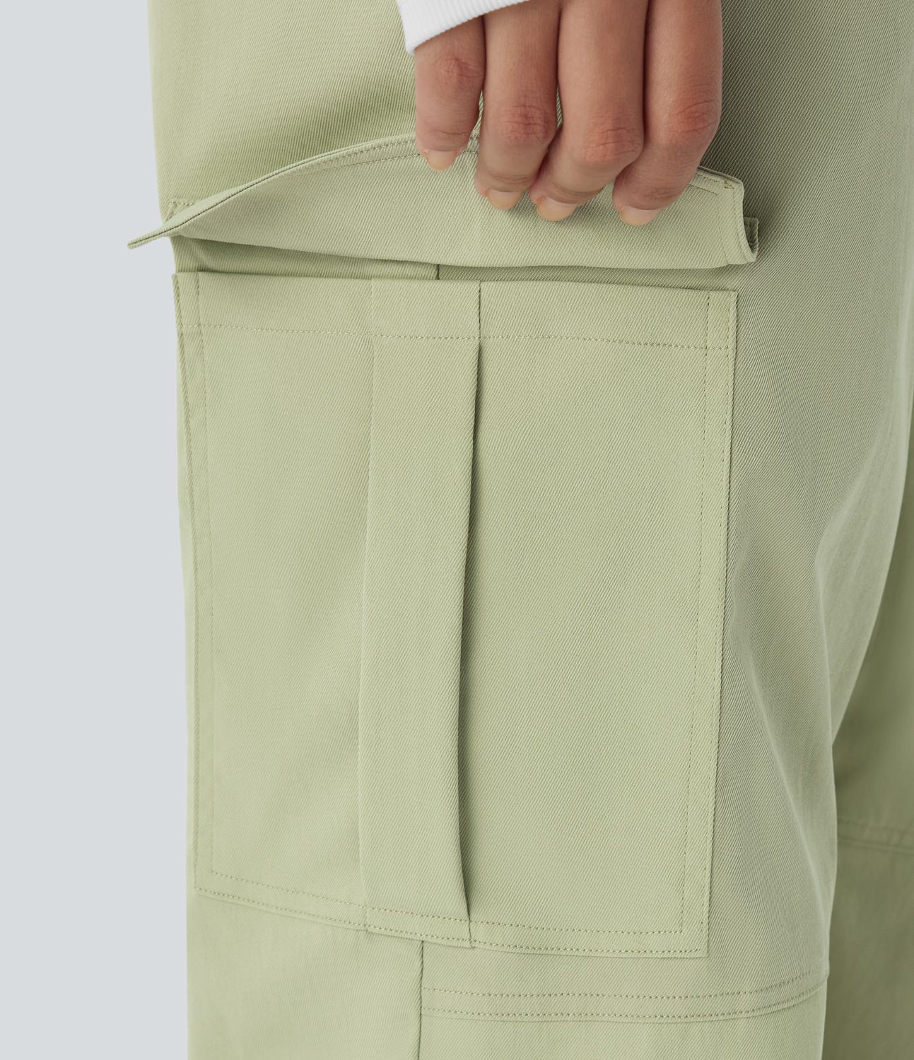 Joggers cargo múltiple bolsillo tiro medio botón cremallera