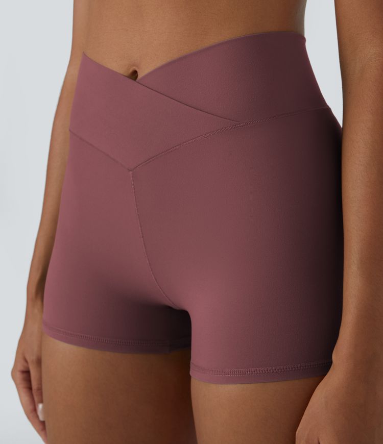 Softlyzero™ Short 7,5cm Biker Taille Haute Croisé Uni