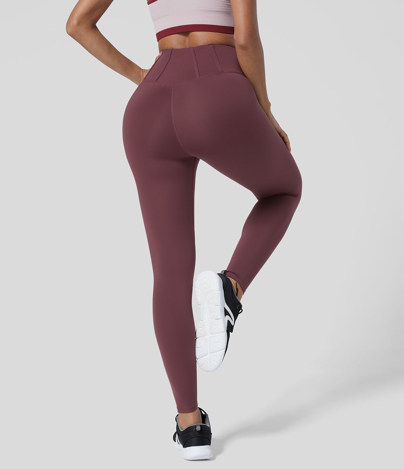 SpeedWave™ High Waisted Sandwich Waistband Tummy Control Quick Dry 7/8 Workout Leggings SpeedWave™ High Waisted Sandwich Waistband Tummy Control Quick Dry 7/8 Workout Leggings