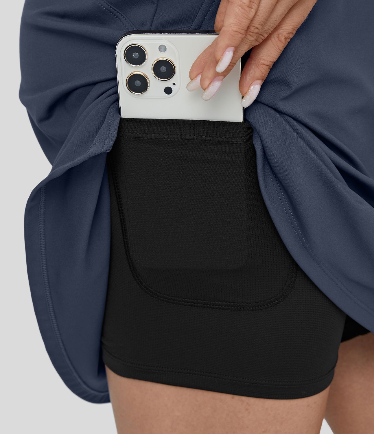 High Waisted Pocket 2-in-1 A Line Golf Skirt