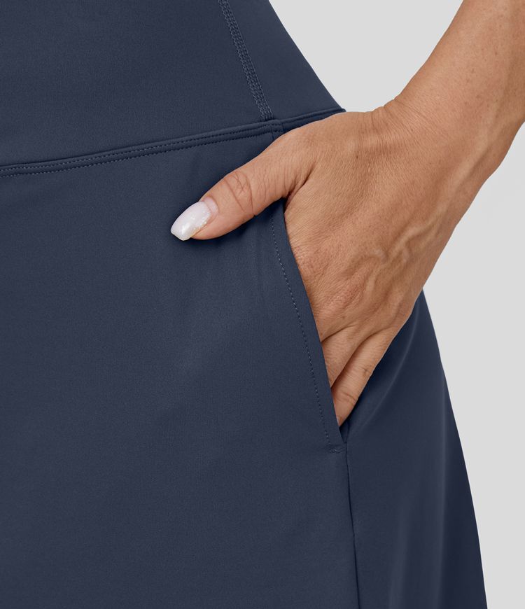 High Waisted Pocket 2-in-1 A Line Golf Skirt