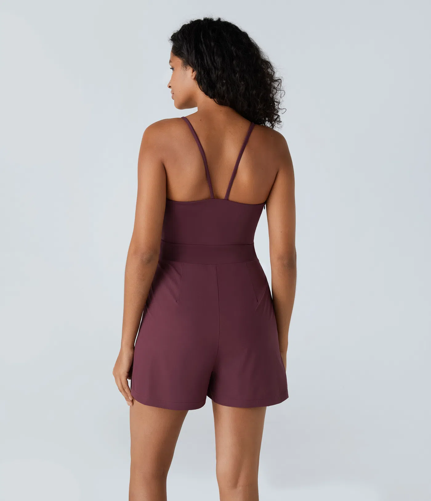 Breezeful™ Backless Side Invisible Zipper Pocket Quick Dry Resort Slip Jumpsuit