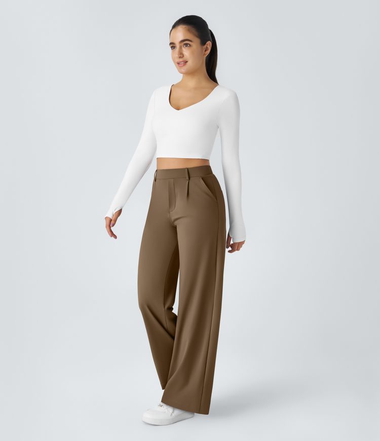 Halara Flex™ High Waisted Pocket Straight Leg Work Pants