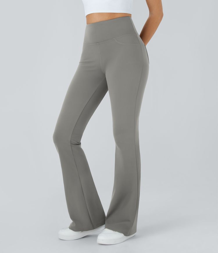 High Waisted Back Pocket Flare Yoga Leggings