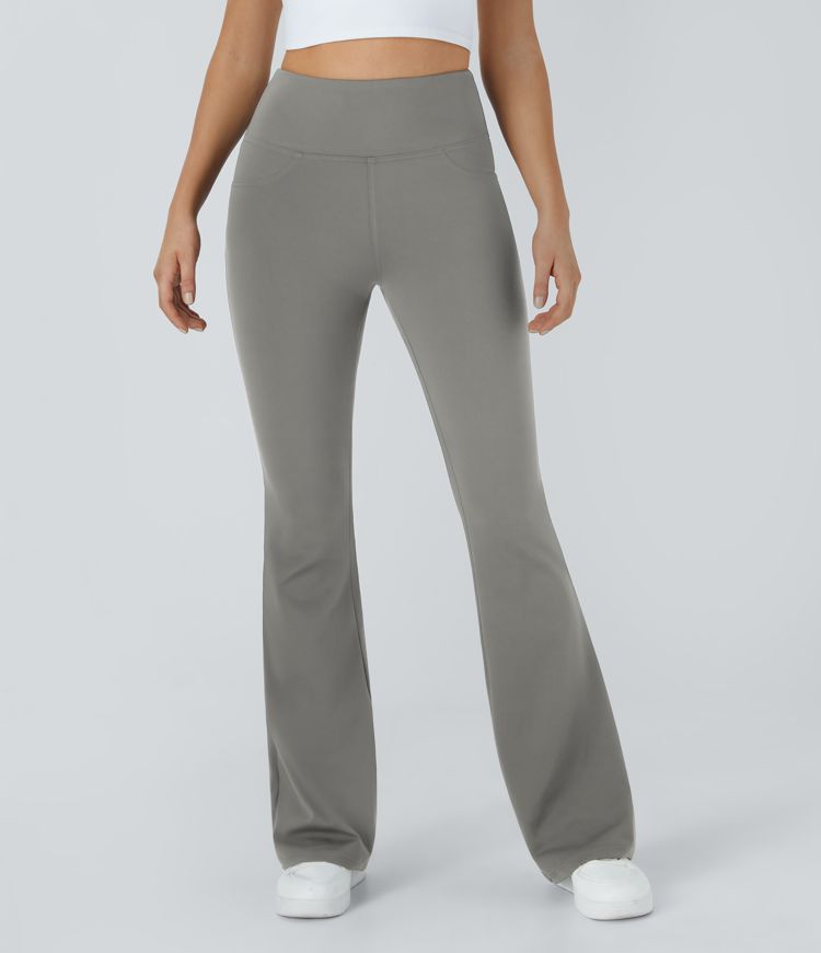 High Waisted Back Pocket Flare Yoga Leggings