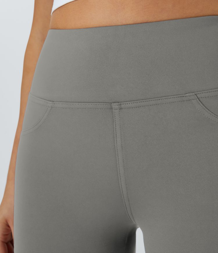 Korkeavyötäröiset Taskuilla Varustetut Levenevät Jooga-Legginsit