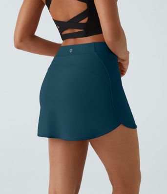 Everyday High Waisted Side Pocket 2-in-1 Micro Mini Golf Skirt-Clarity