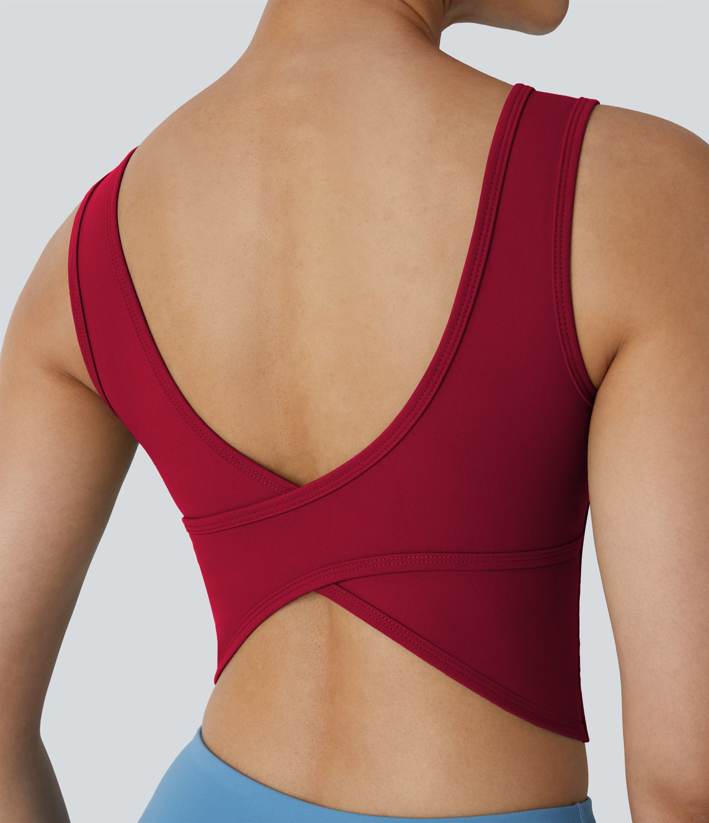U Neck Crossover Barre Ballet Dance Tank Top A-C Cups
