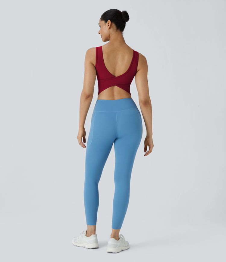 U Neck Crossover Barre Ballet Dance Tank Top A-C Cups