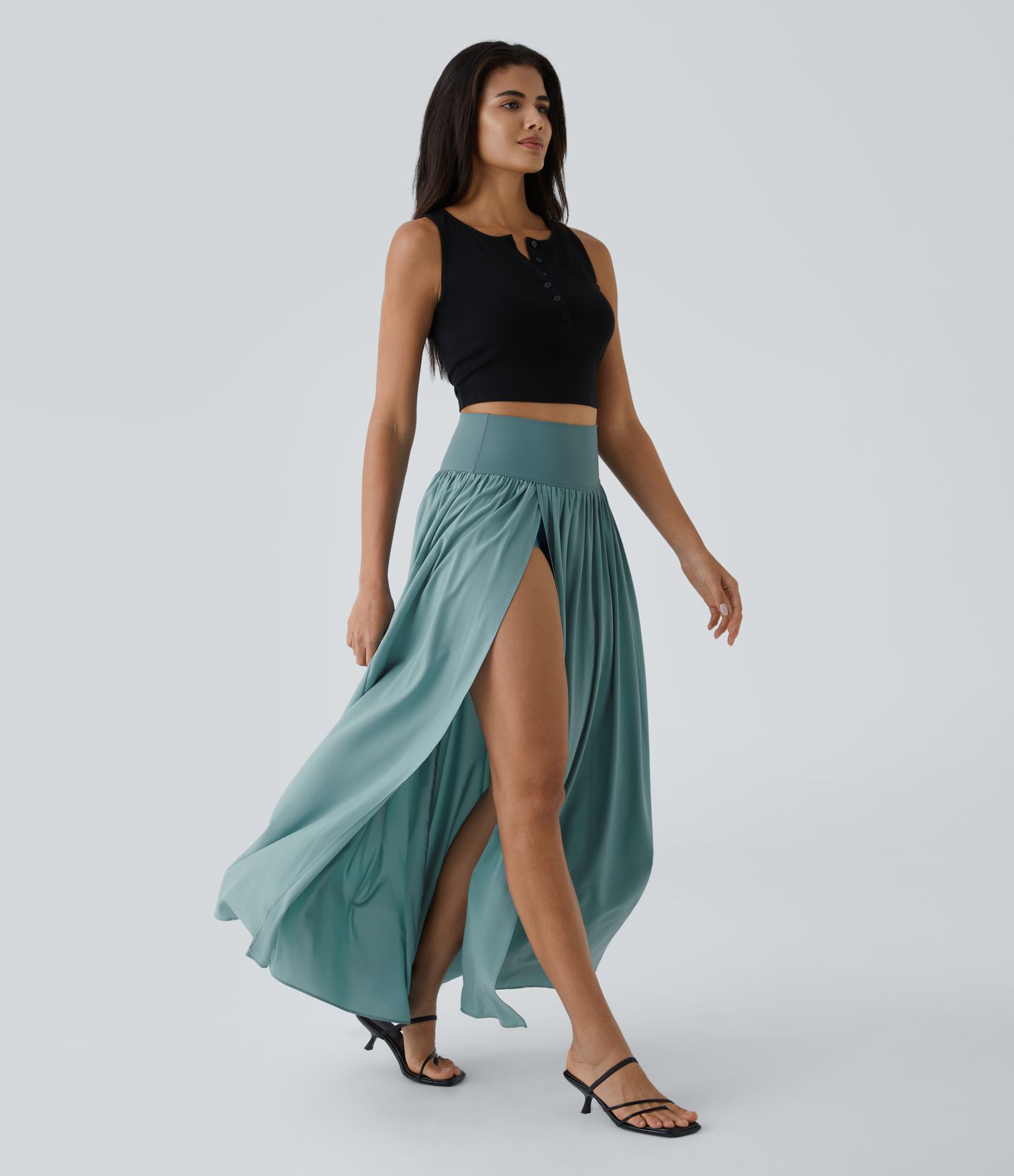 Breezeful™ High Waisted 2-in-1 Flowy Quick Dry Maxi Casual Skirt