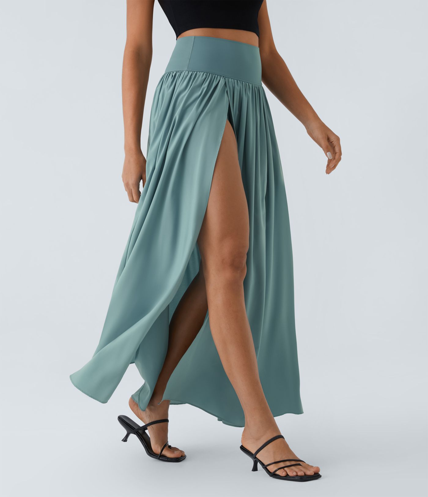 Breezeful™ High Waisted 2-in-1 Flowy Quick Dry Maxi Casual Skirt