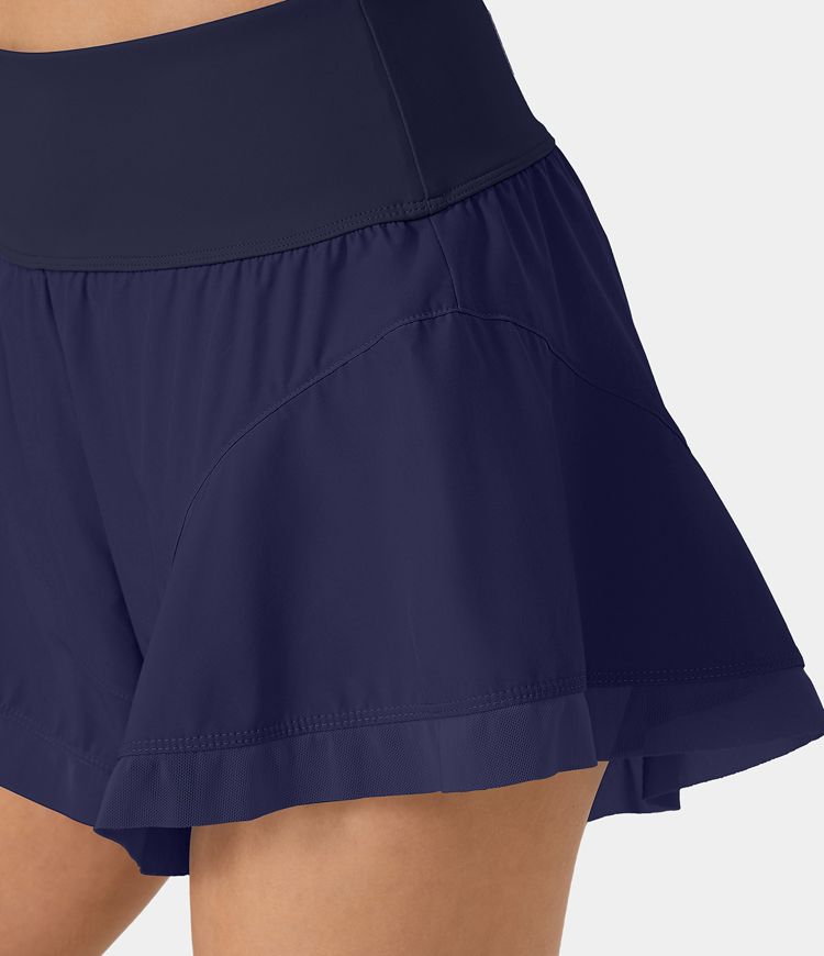 Women’s Everyday Breezeful™ High Waisted Contrast Mesh Ruffle Hem Quick