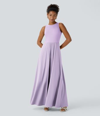 Breezeful™ Zipový Bezsleový Kontrastný Rýchloschnúci Overal s Vreckom