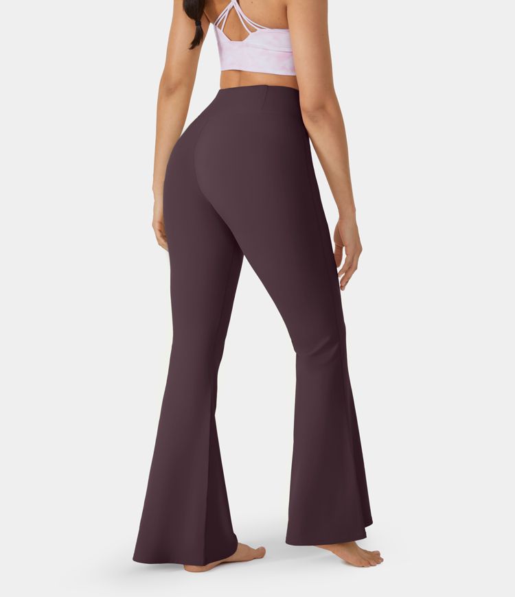 Softlyzero™ Thermal Crossover High Waisted Back Pocket Super Flare Leggings