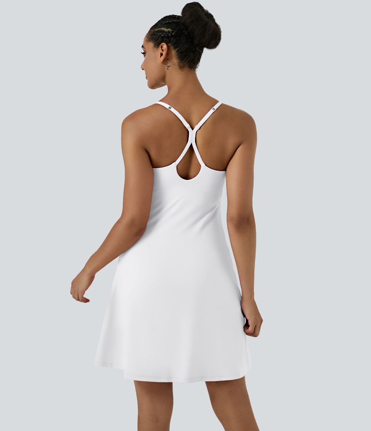 Softlyzero™ Airy Backless Cut Out Adjustable Strap 2-in-1 Pocket Cool Touch Longer Active Dress-UPF50+