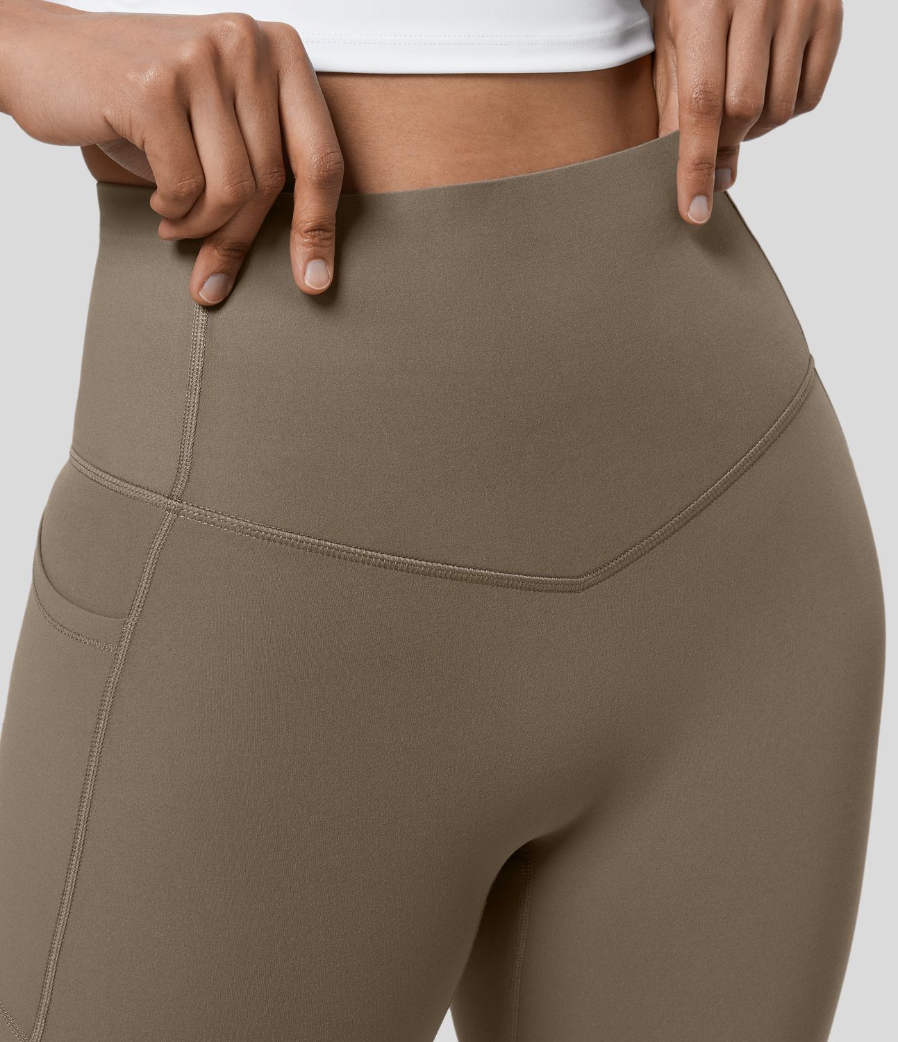 SoCinched high waist tummy control side pocket shaping training biker 7/8 leggings