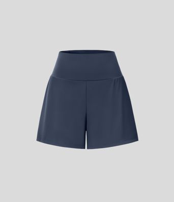 SoftlyZero™ Airy Super High Waisted 2-in-1  Cool Touch Yoga Shorts 5'' with Pockets-Longer Length