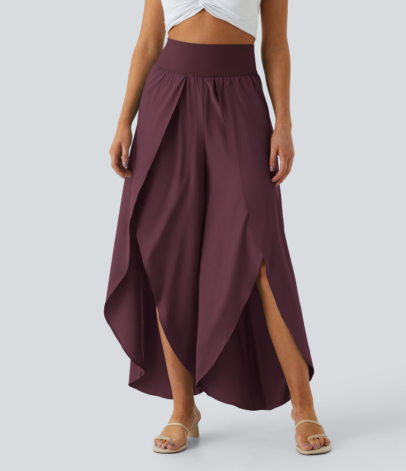 Breezeful™ Pantalon Large Fluide Séchage Rapide Taille Haute Poche Arrière