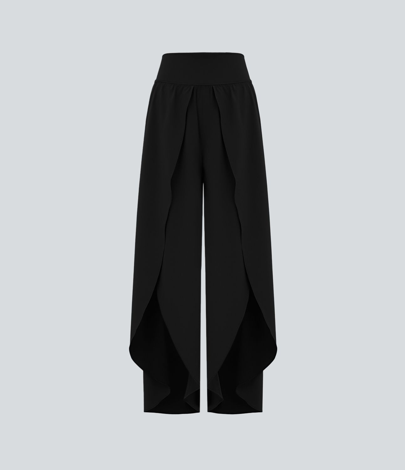 Breezeful™ High Waisted Back Waistband Pocket Palazzo Flowy Split Wide Leg Quick Dry Casual Pants