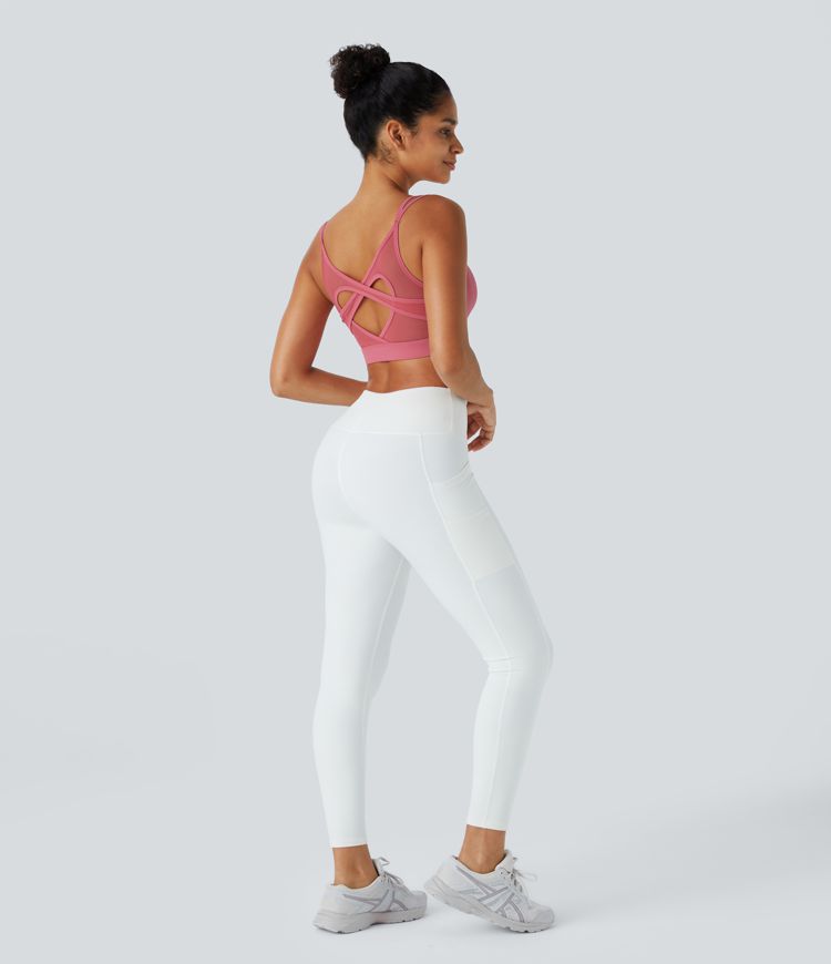 Brasier deportivo SoftlyZero™ Airy para yoga de sujeción baja con malla en contraste y tacto fresco UPF50+ en copas A-C