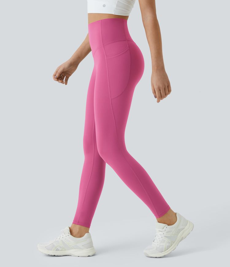 SoCinched High Waisted Tummy Control Side Pocket Shaping Training UltraSculpt Leggings