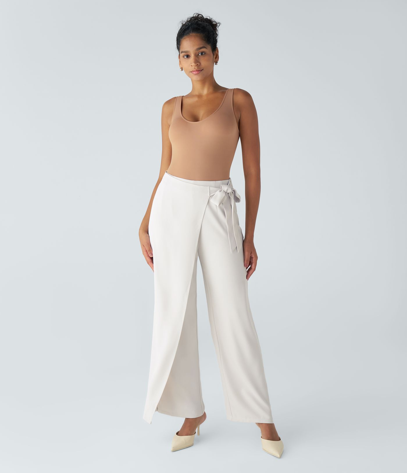 Halara Flex™ High Waisted Tie Side Wide Leg Work Pants