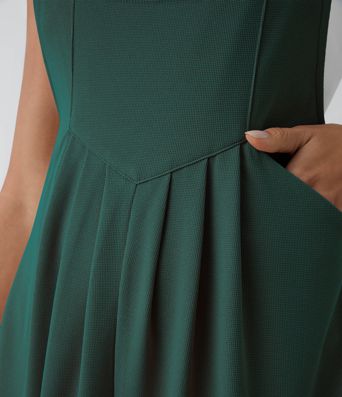 Salopette décontractée gaufrée à plis, boutons, bretelles réglables et multiples poches