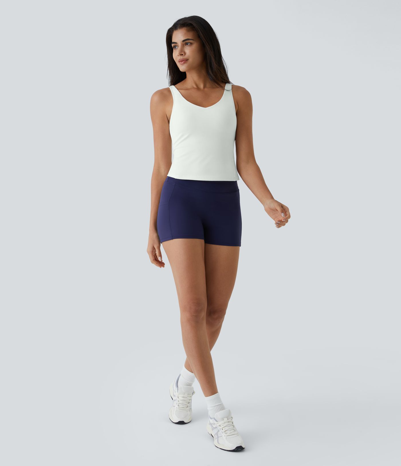 SoftlyZero™ Απαλό Καλυμμένο με Πλέξη V Λαιμόκοψη Απλό Τοπ Τιράντα