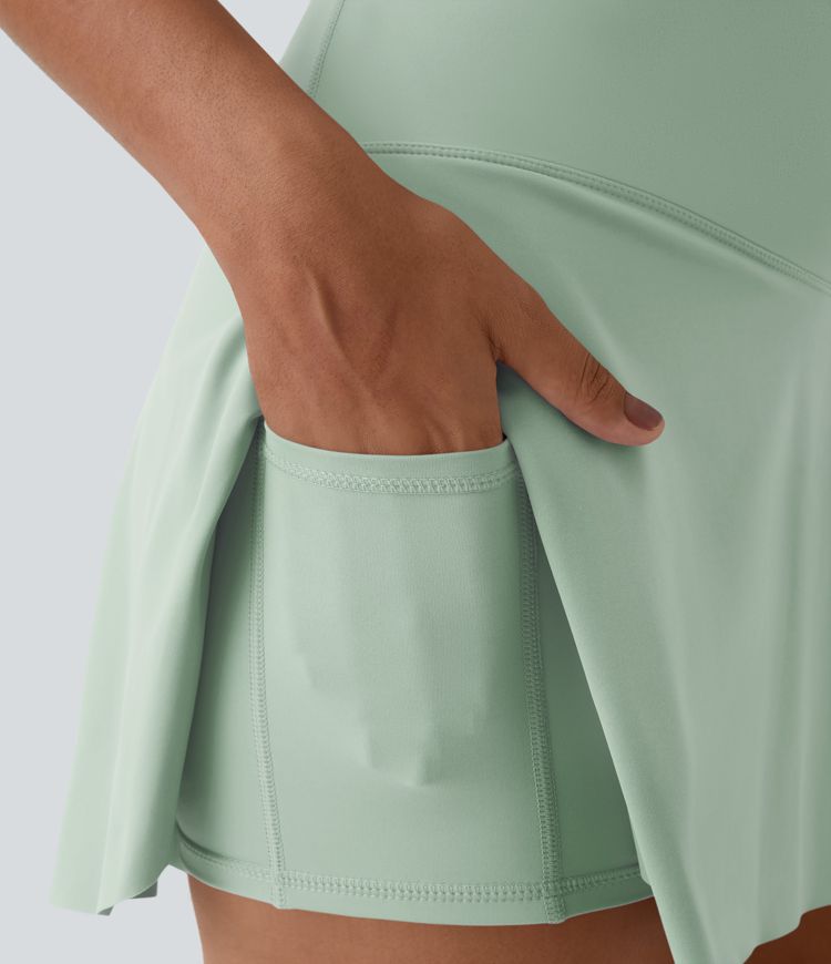 Jupe de tennis mini 2-en-1 Everyday Softlyzero™ Airy avec croisement, poche latérale et toucher frais-Lucide-UPF50+
