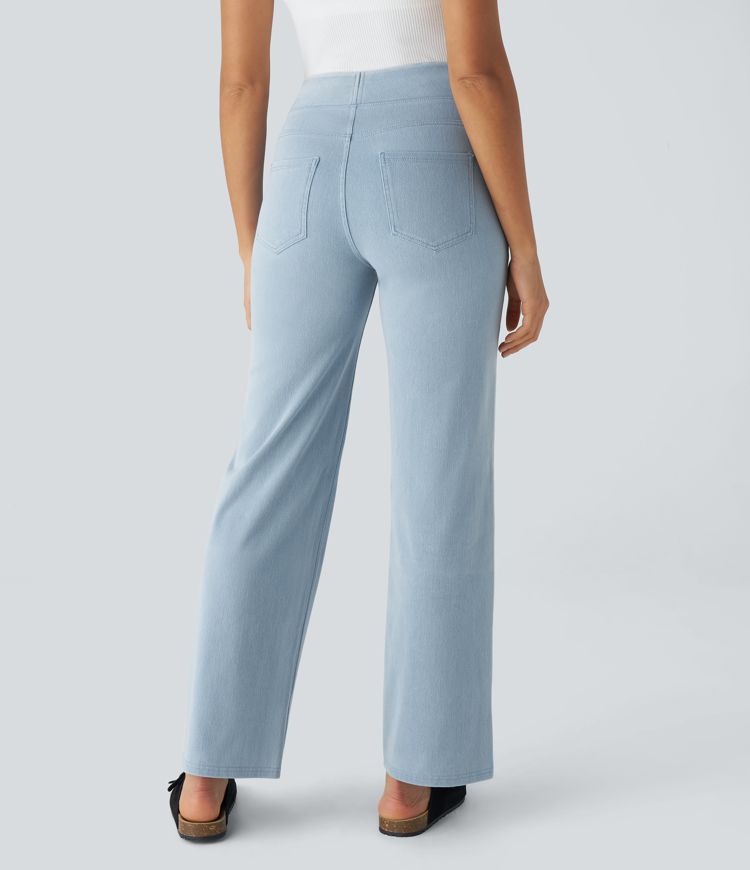 CHIC BY LEE Mom-Jeans Für Damen – Hoher Bund, Gerades Bein, 85% Baumwolle, 14% Hanf, 1% Elasthan