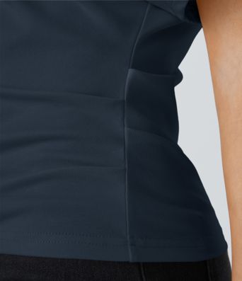 Off Shoulder Short Sleeve Ruched Casual Top