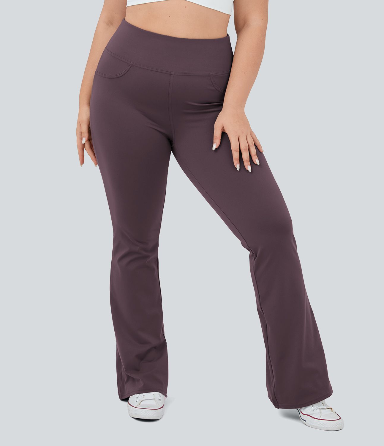 DayStretch High Waisted Pocket Flare Yoga Plus Size Leggings