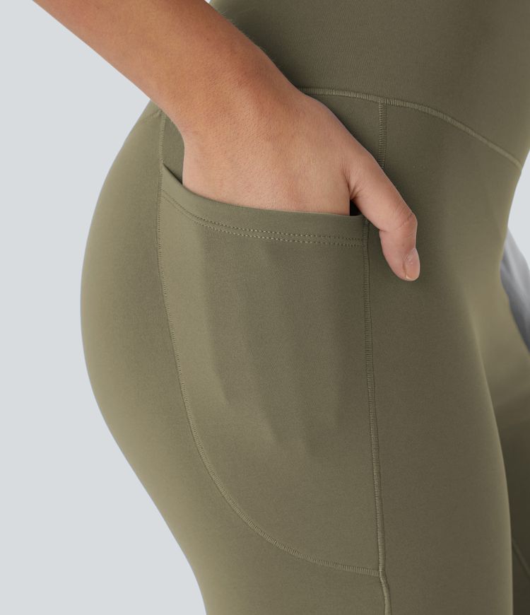 SoftlyZero™ Plush Thermal High Waisted Pocket Skinny 7/8 Yoga Leggings