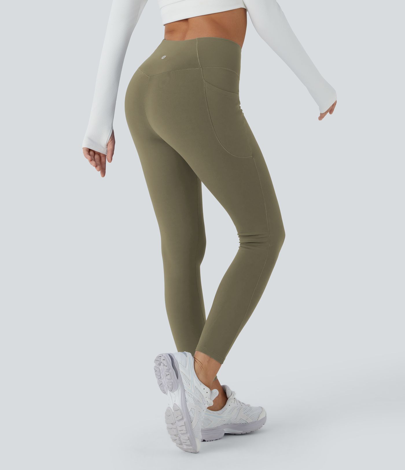 SoftlyZero™ Plush Thermal High Waisted Pocket Skinny 7/8 Yoga Leggings