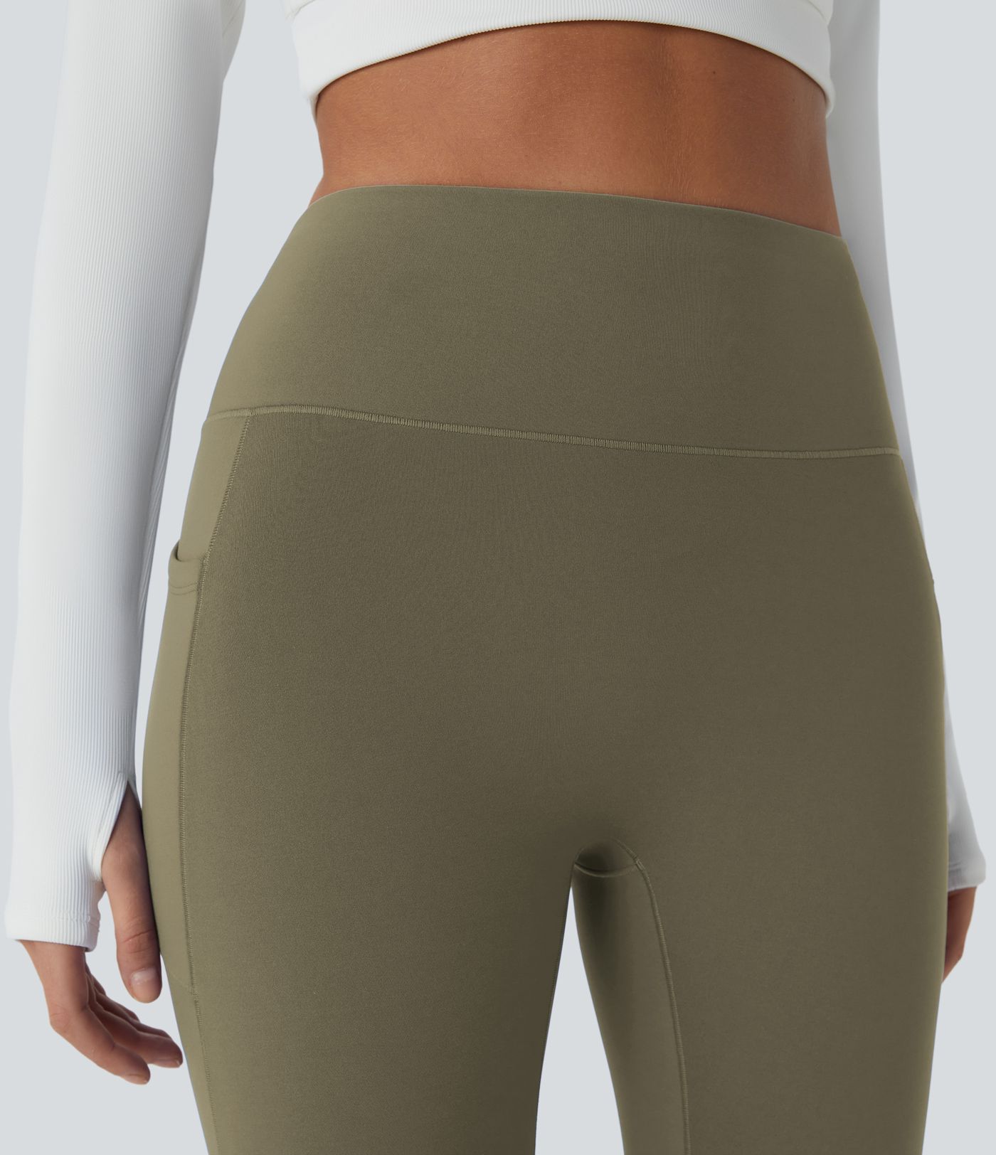 SoftlyZero™ Plush Thermal High Waisted Pocket Skinny 7/8 Yoga Leggings