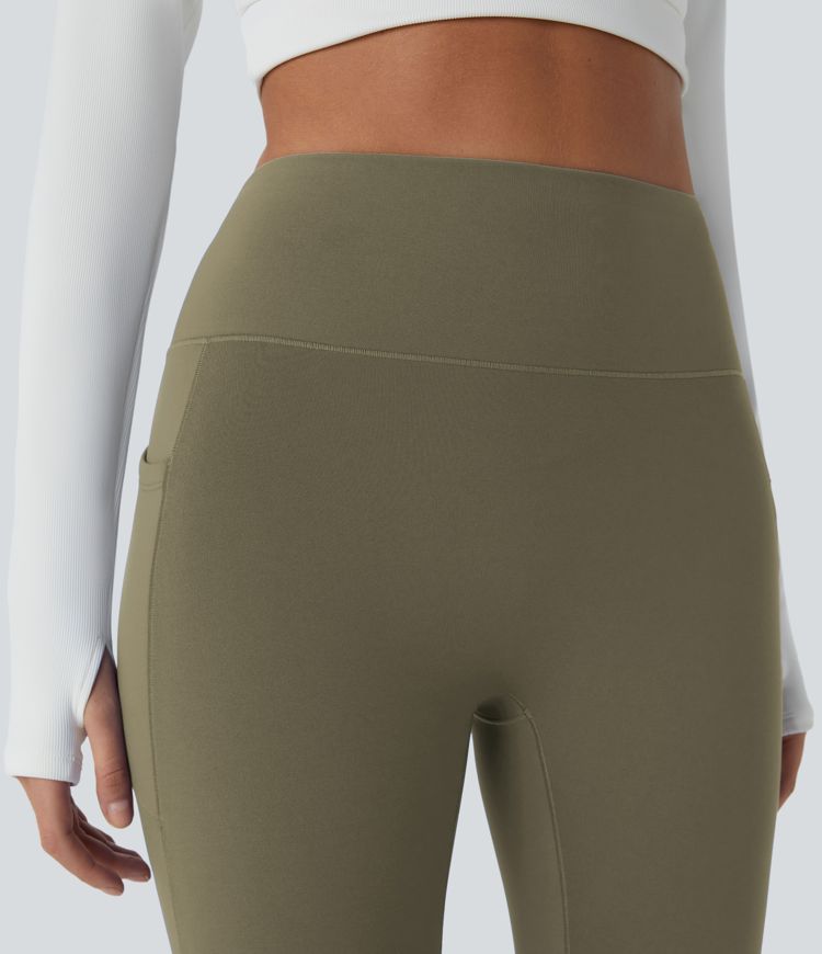 SoftlyZero™ Plush Thermal High Waisted Pocket Skinny 7/8 Yoga Leggings