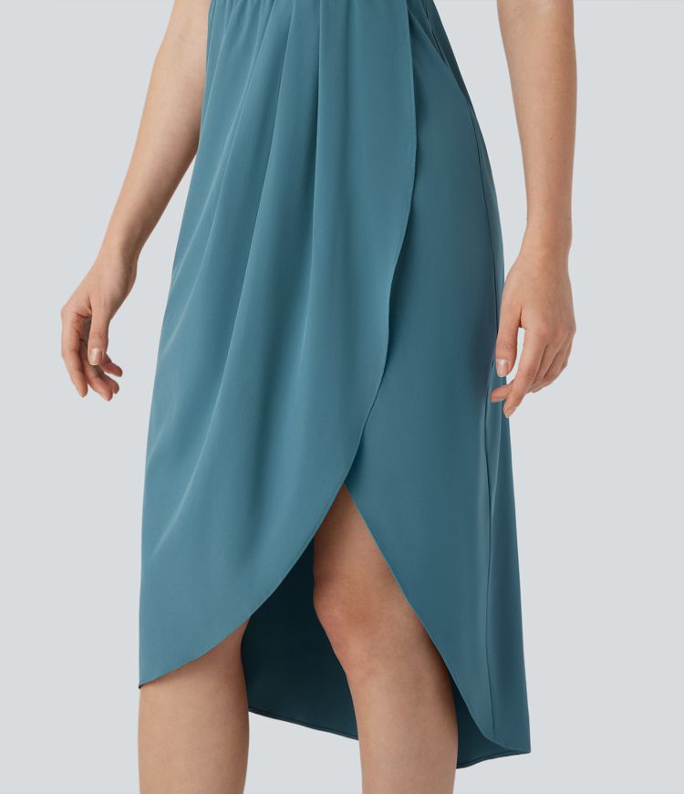 Breezeful™ Tulip Hem Midi Quick Dry Casual Slip Dress