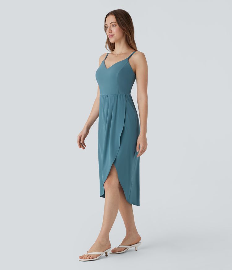 Breezeful™ Tulip Hem Midi Quick Dry Casual Slip Dress
