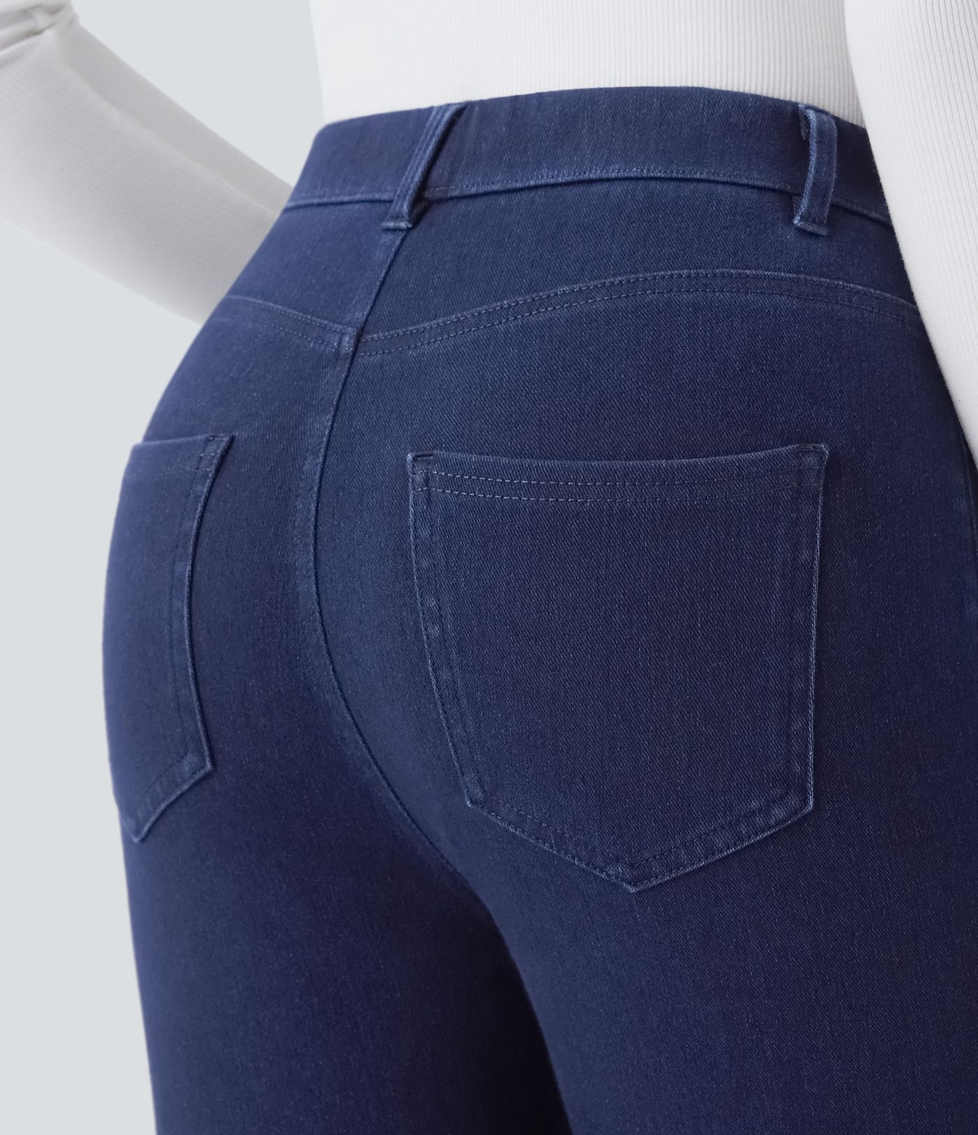 Leggings 7/8 de travail en denim taille haute avec poches Halara Flex™