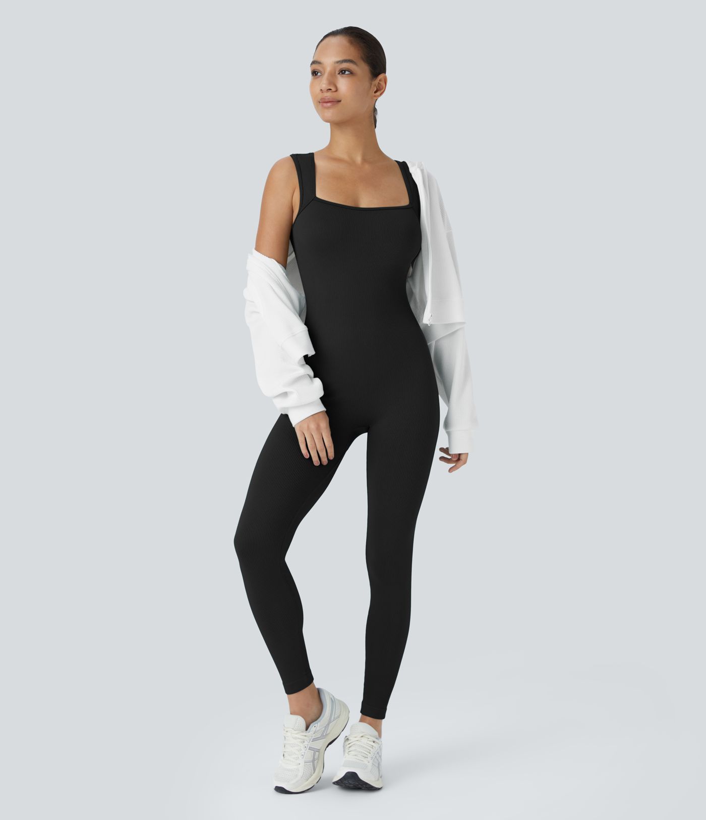 OneForm Seamless Flow Square Neck Sleeveless 7/8 Yoga Jumpsuit