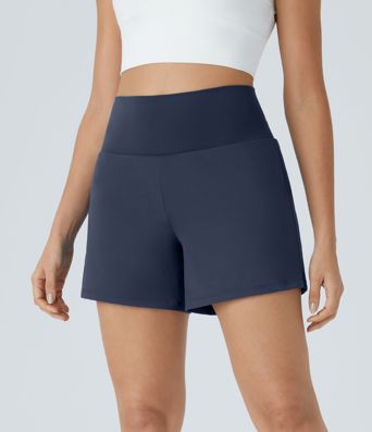 SoftlyZero™ Airy Super High Waisted 2-in-1  Cool Touch Yoga Shorts 5'' with Pockets-Longer Length