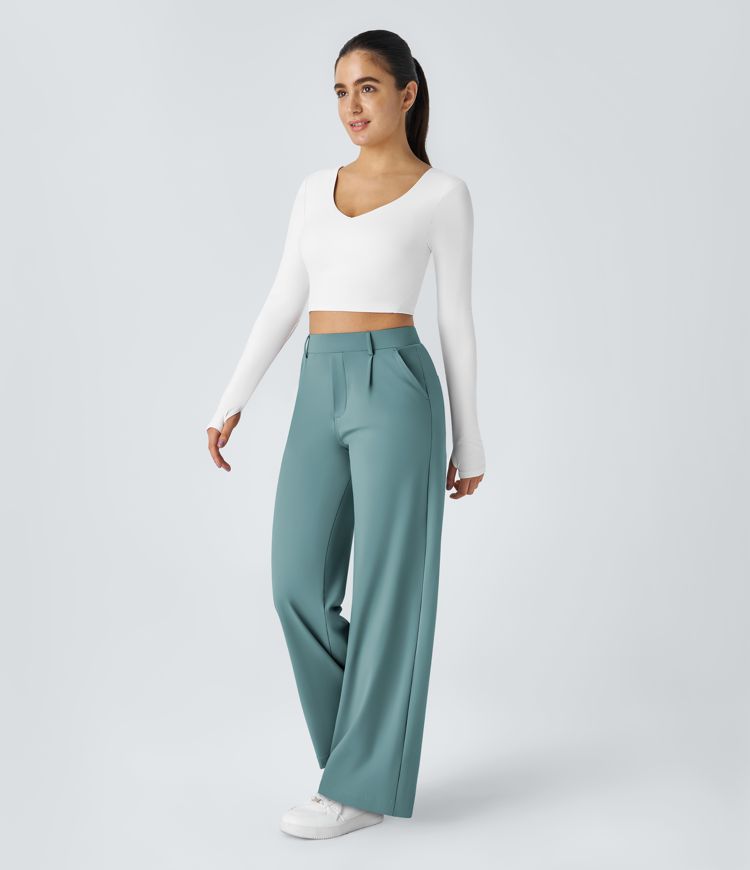 Halara Flex™ High Waisted Pocket Straight Leg Work Pants