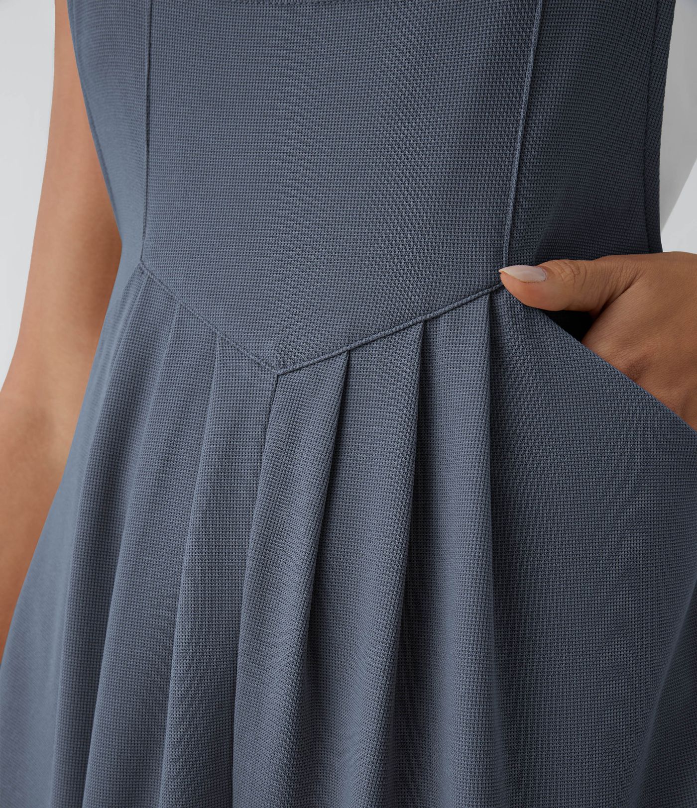 Pockets Waffle Casual Short Overalls