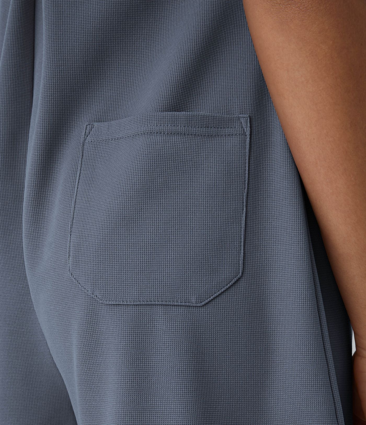 Pockets Waffle Casual Short Overalls