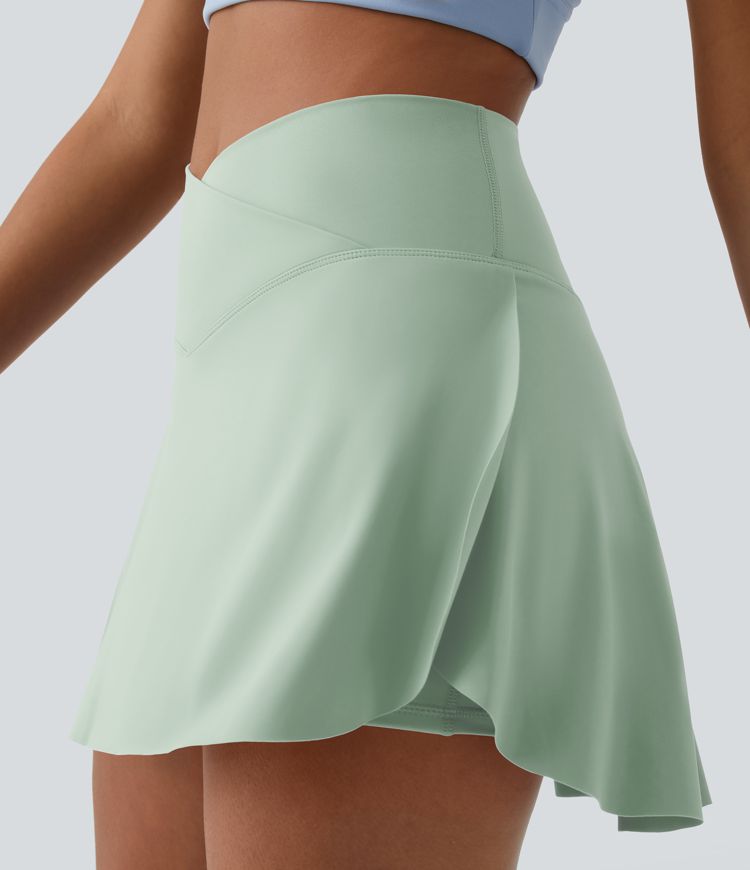 Jupe de tennis mini 2-en-1 Everyday Softlyzero™ Airy avec croisement, poche latérale et toucher frais-Lucide-UPF50+