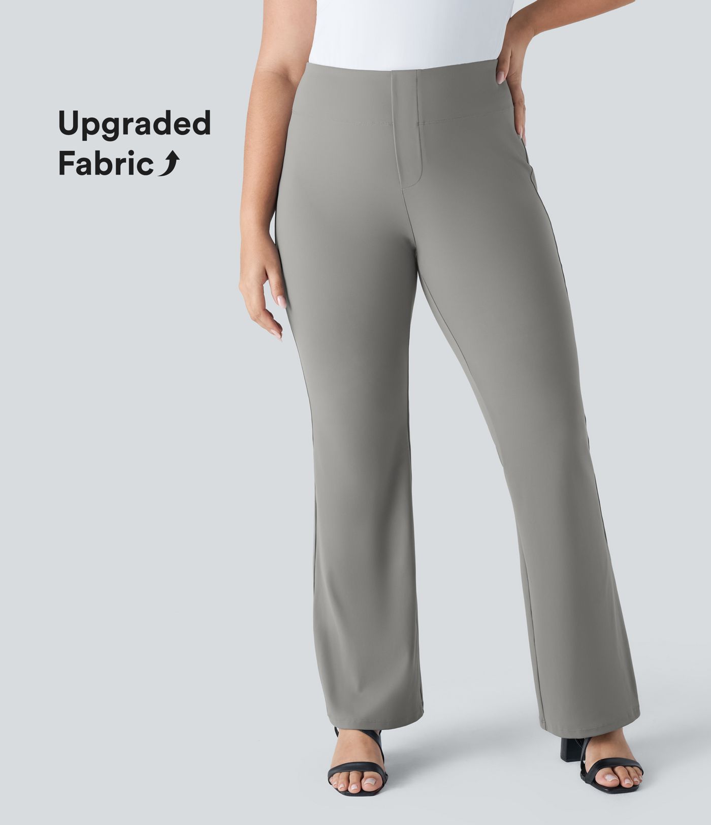 Pantalones de Trabajo Halara Flex™ de Cintura Alta con Bolsillos para Tallas Grandes